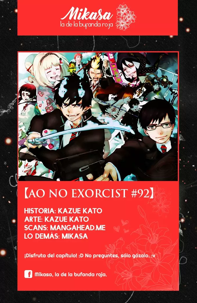 Ao no Exorcist capítulo 92, página 2