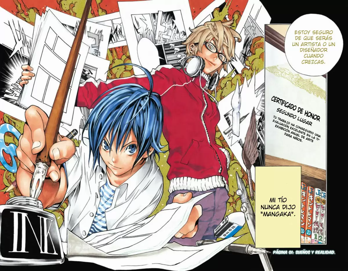 Bakuman capítulo 1, página 2