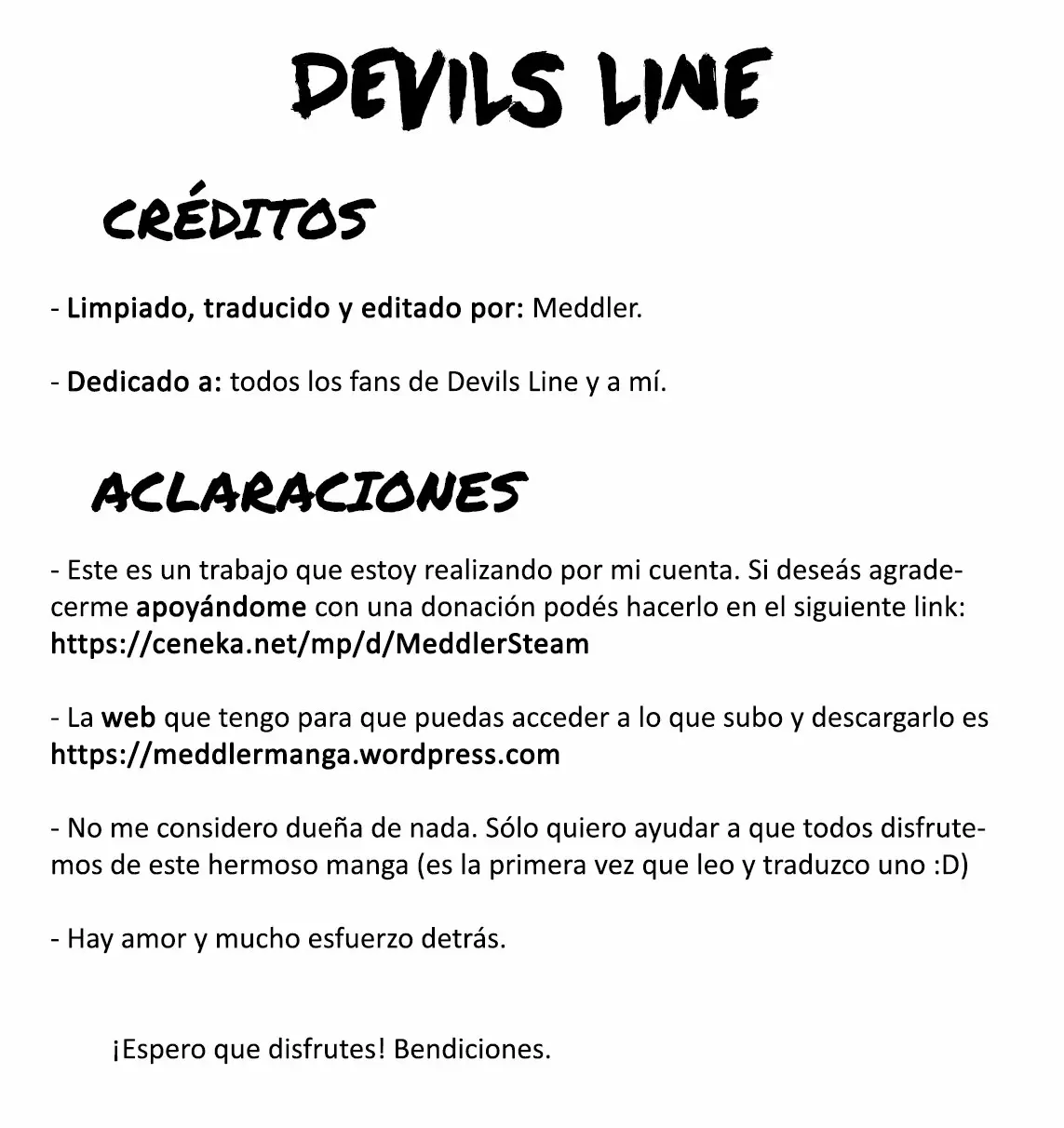 Devil's Line capítulo 62, página 1