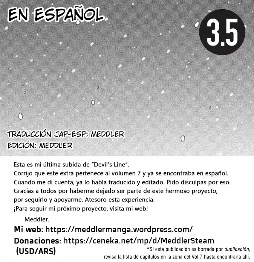 Devil's Line capítulo 69.9, página 1