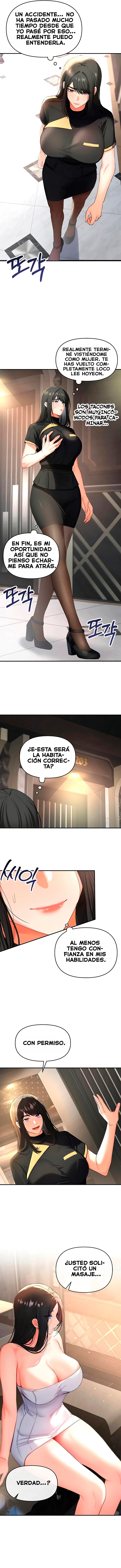En la tienda de masajes, soy el único hombre capítulo 1, página 23