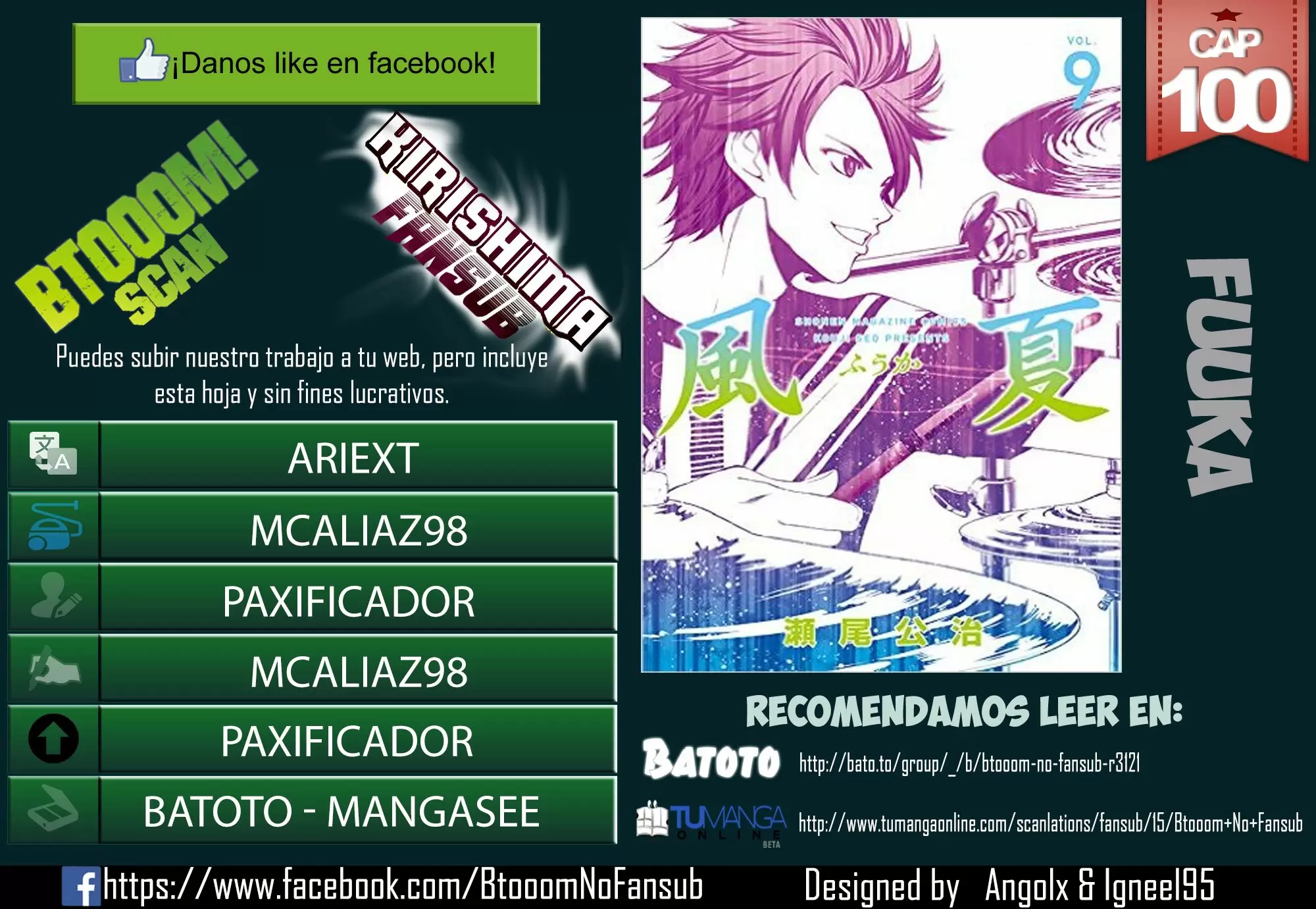 Fuuka capítulo 100, página 1