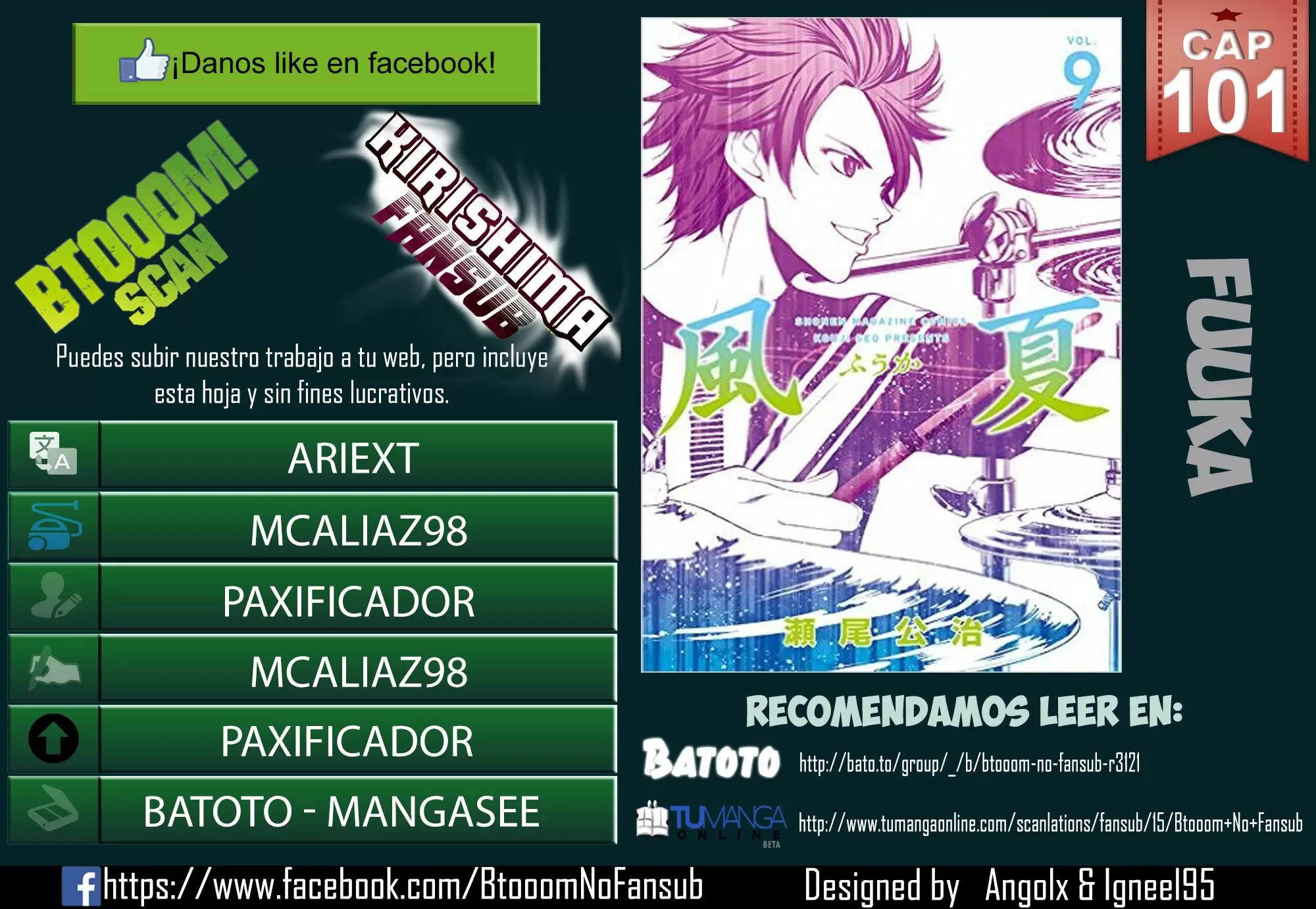 Fuuka capítulo 101, página 1