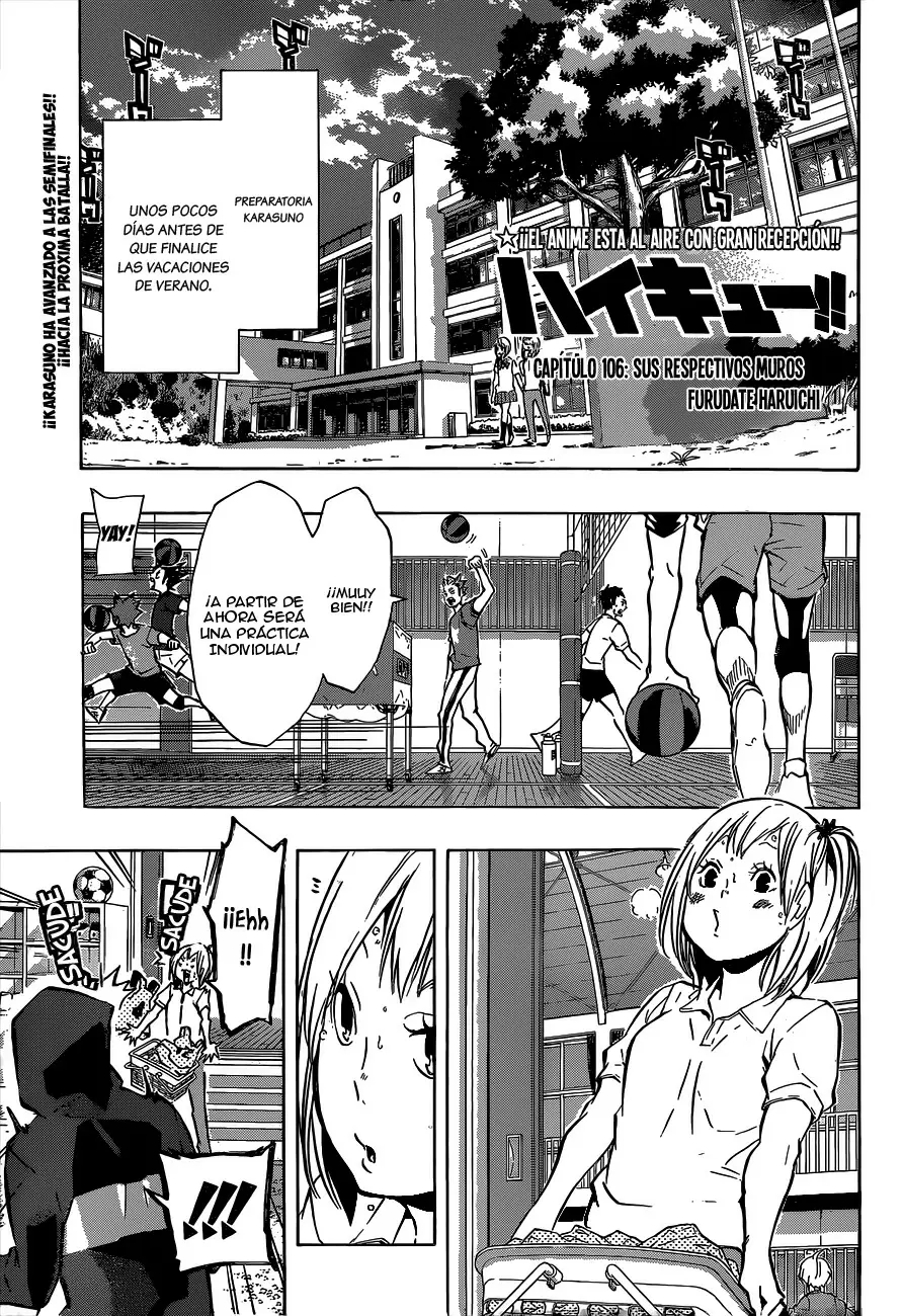 Haikyuu!! capítulo 106, página 1