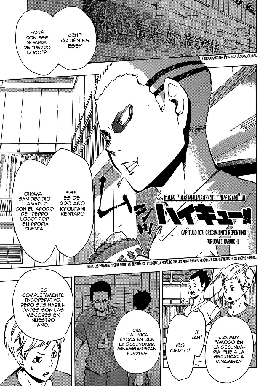 Haikyuu!! capítulo 107, página 1