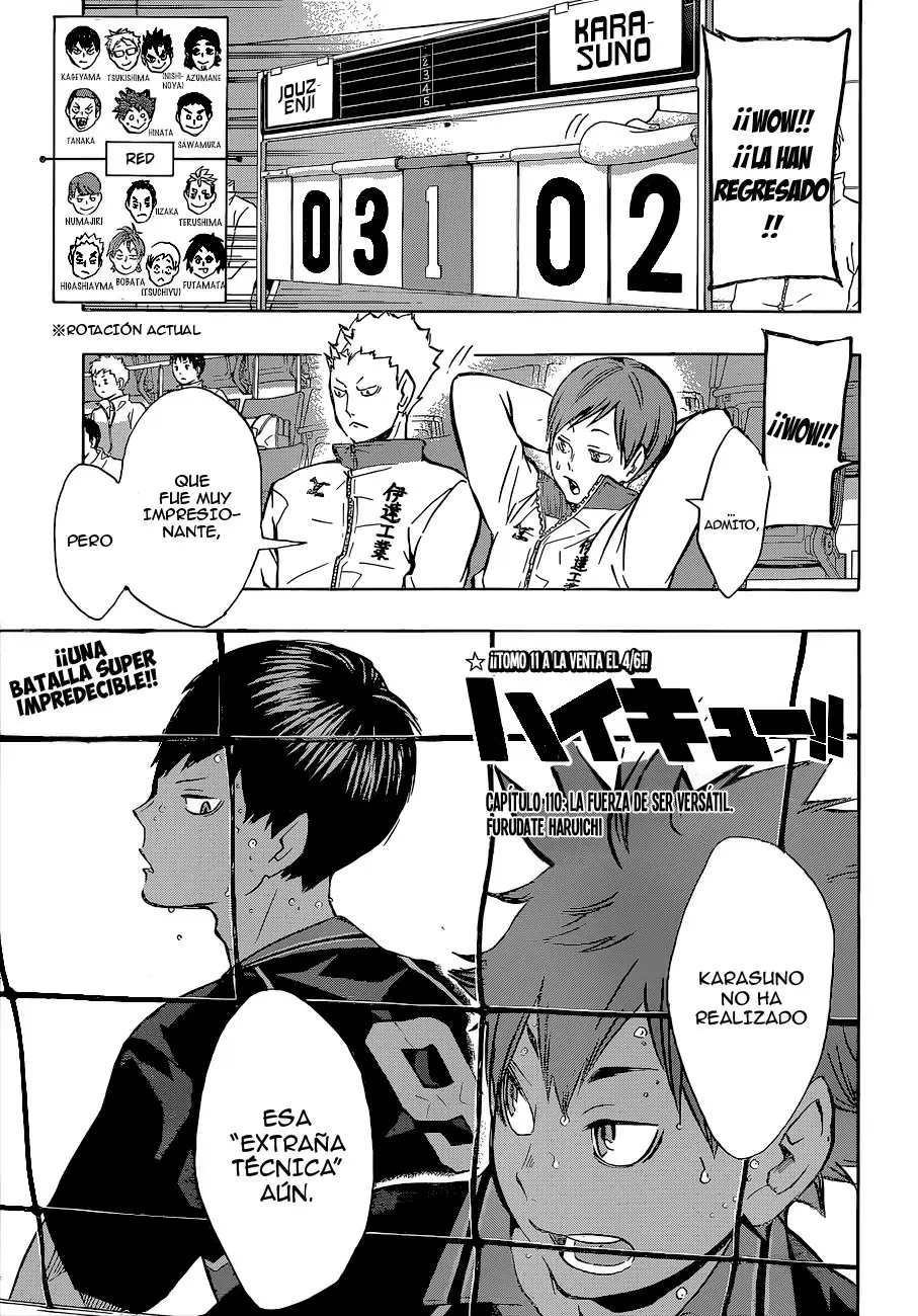 Haikyuu!! capítulo 110, página 1