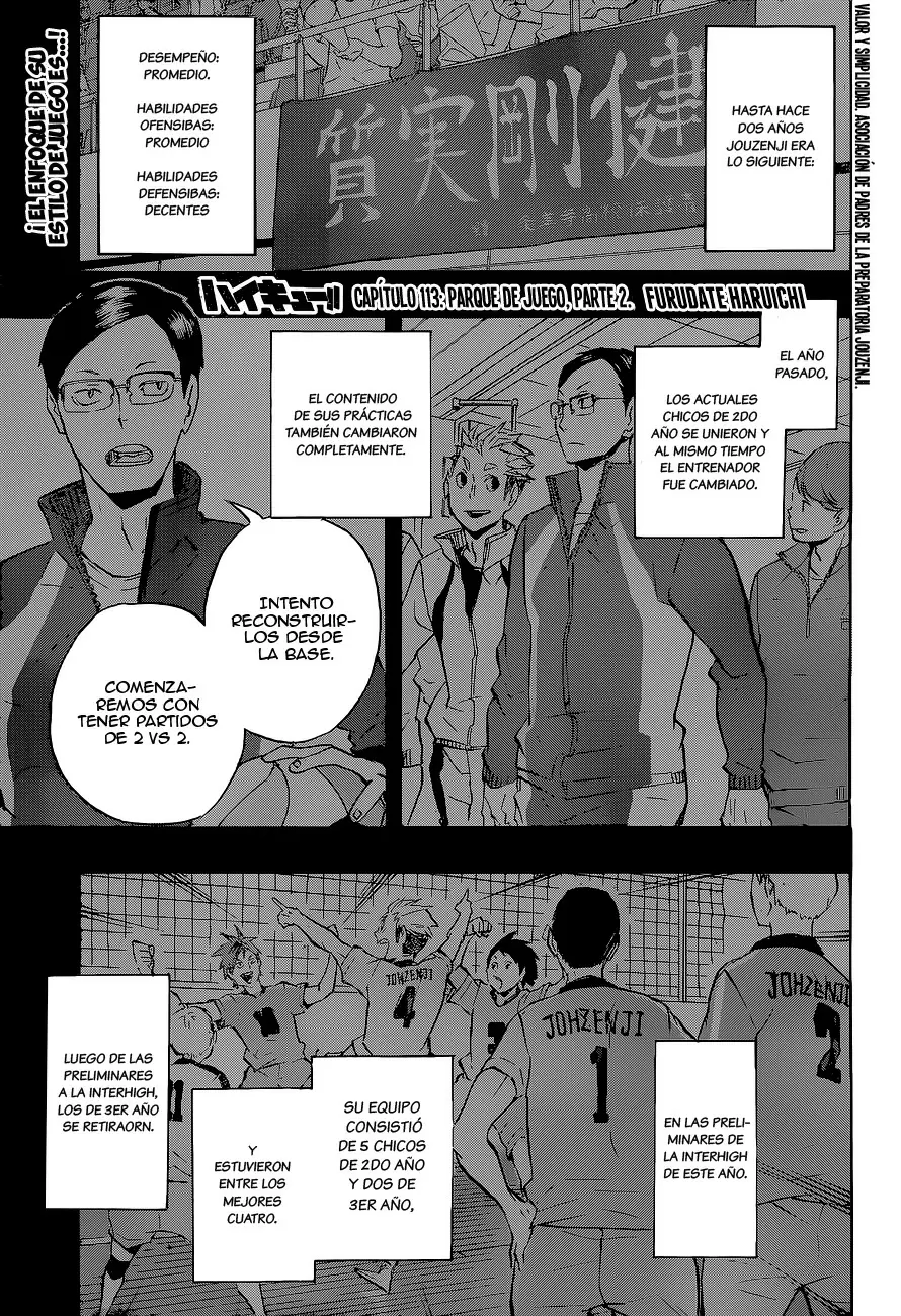 Haikyuu!! capítulo 113, página 1