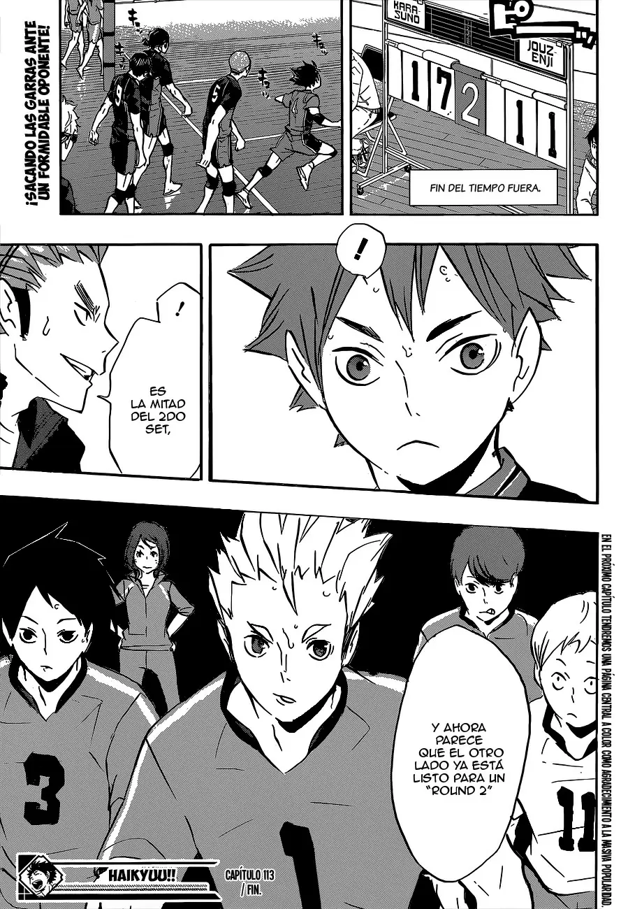 Haikyuu!! capítulo 113, página 19
