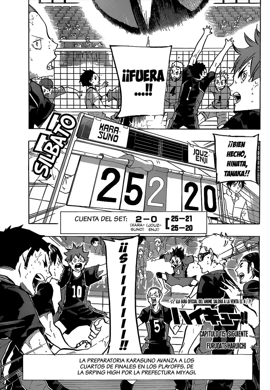 Haikyuu!! capítulo 115, página 1
