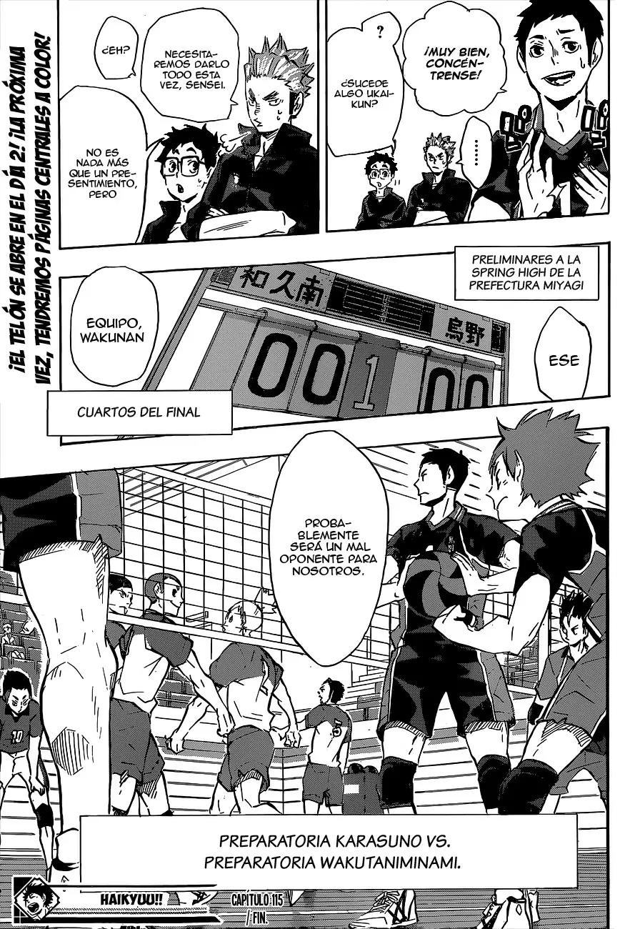 Haikyuu!! capítulo 115, página 19