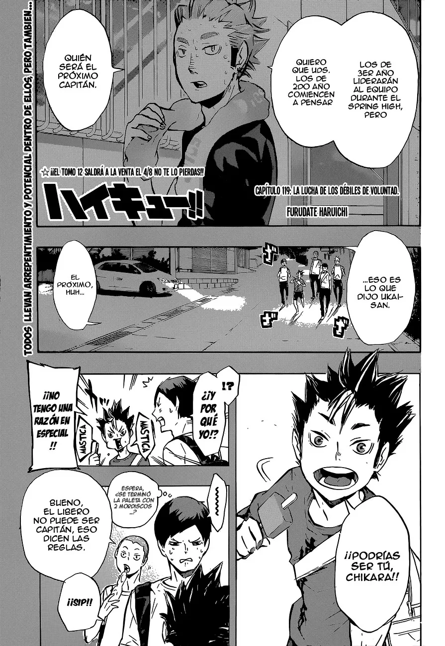 Haikyuu!! capítulo 119, página 1