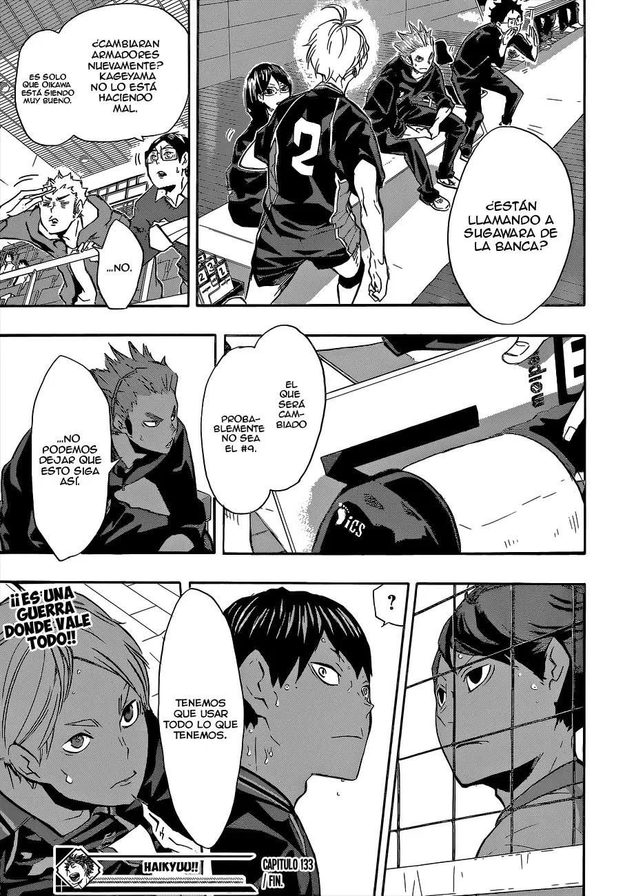 Haikyuu!! capítulo 133, página 18