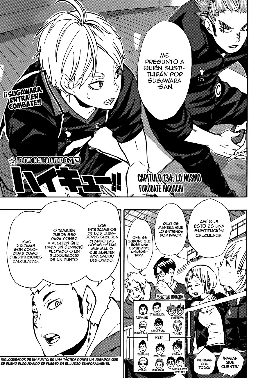 Haikyuu!! capítulo 134, página 1