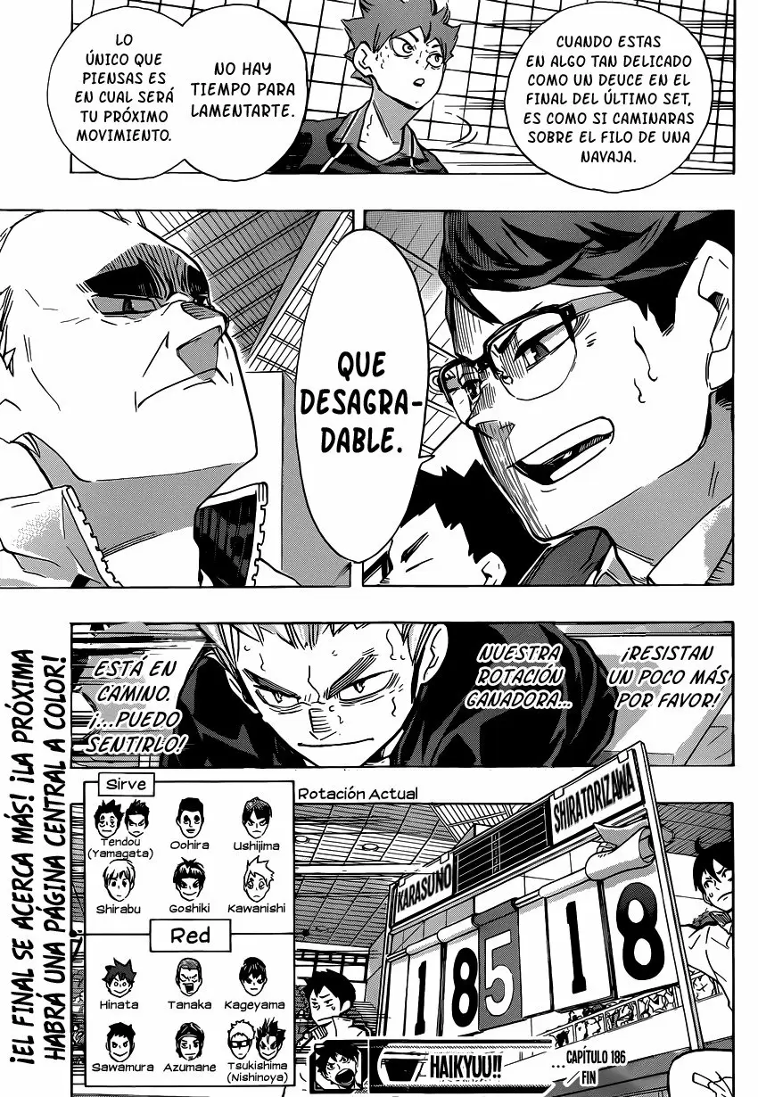Haikyuu!! capítulo 186, página 18