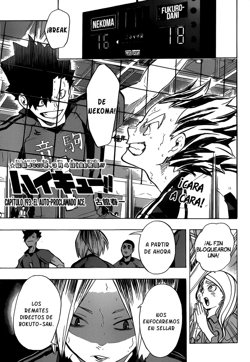 Haikyuu!! capítulo 193, página 2