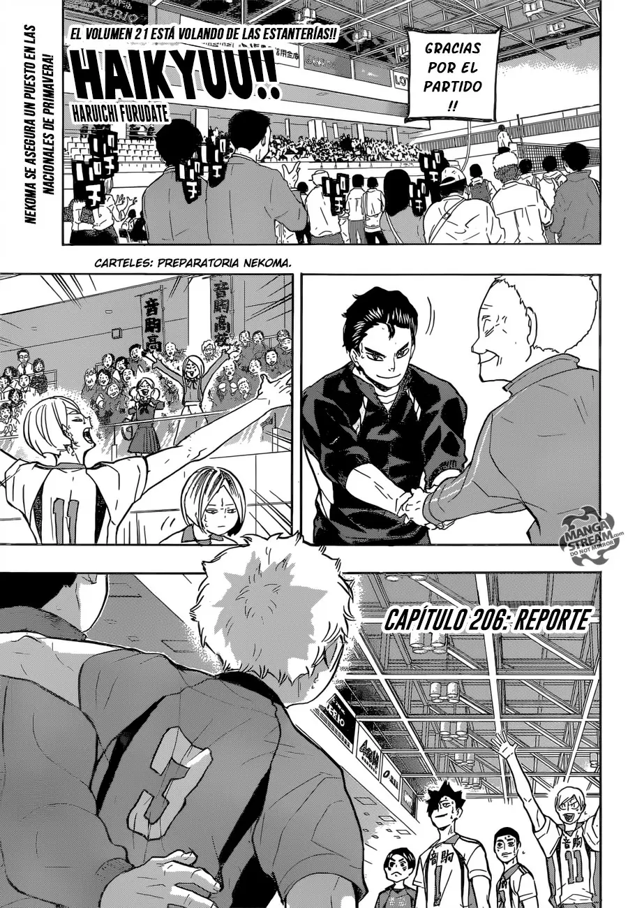Haikyuu!! capítulo 206, página 2