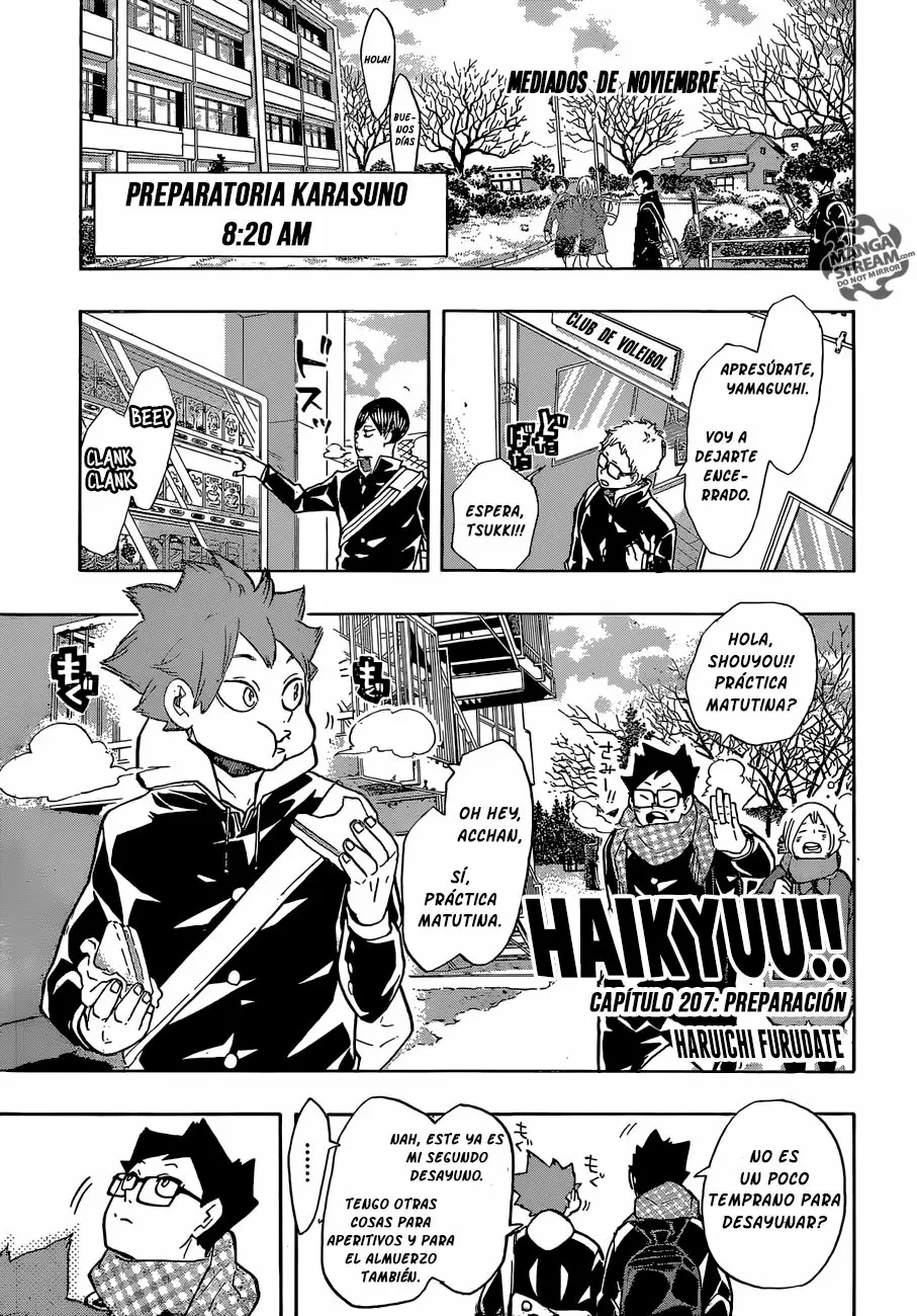 Haikyuu!! capítulo 207, página 2