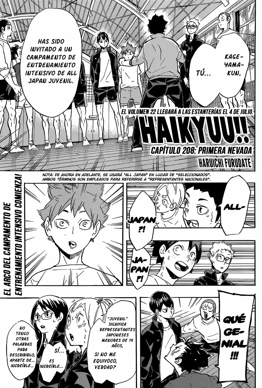 Haikyuu!! capítulo 208, página 2
