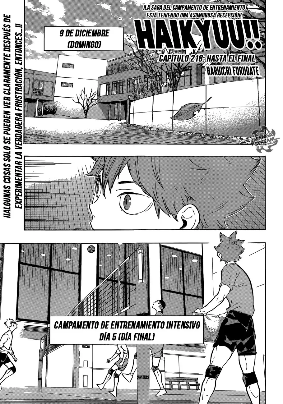 Haikyuu!! capítulo 218, página 2