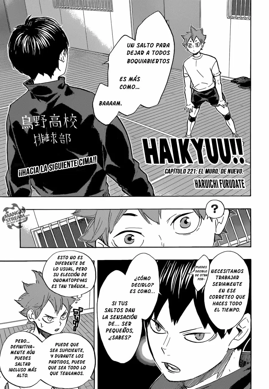 Haikyuu!! capítulo 221, página 2