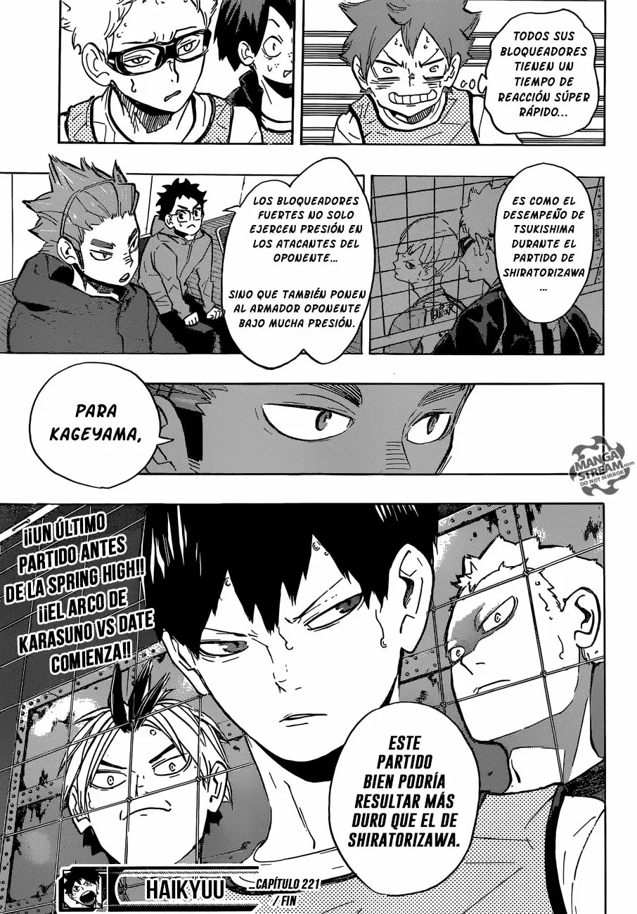 Haikyuu!! capítulo 221, página 16
