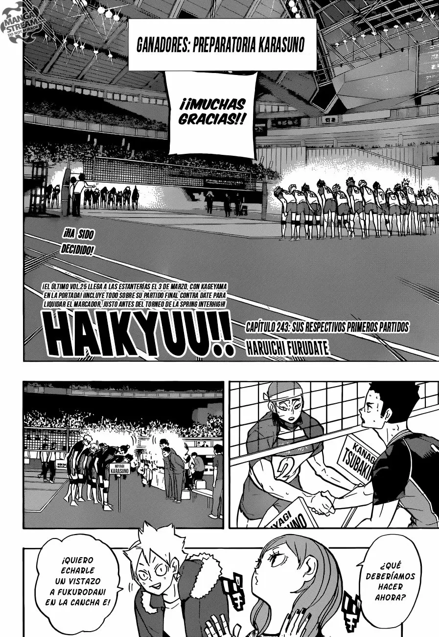 Haikyuu!! capítulo 243, página 3