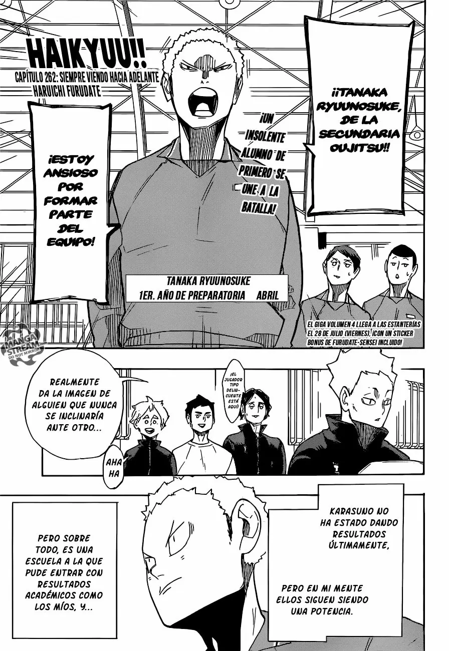 Haikyuu!! capítulo 262, página 2