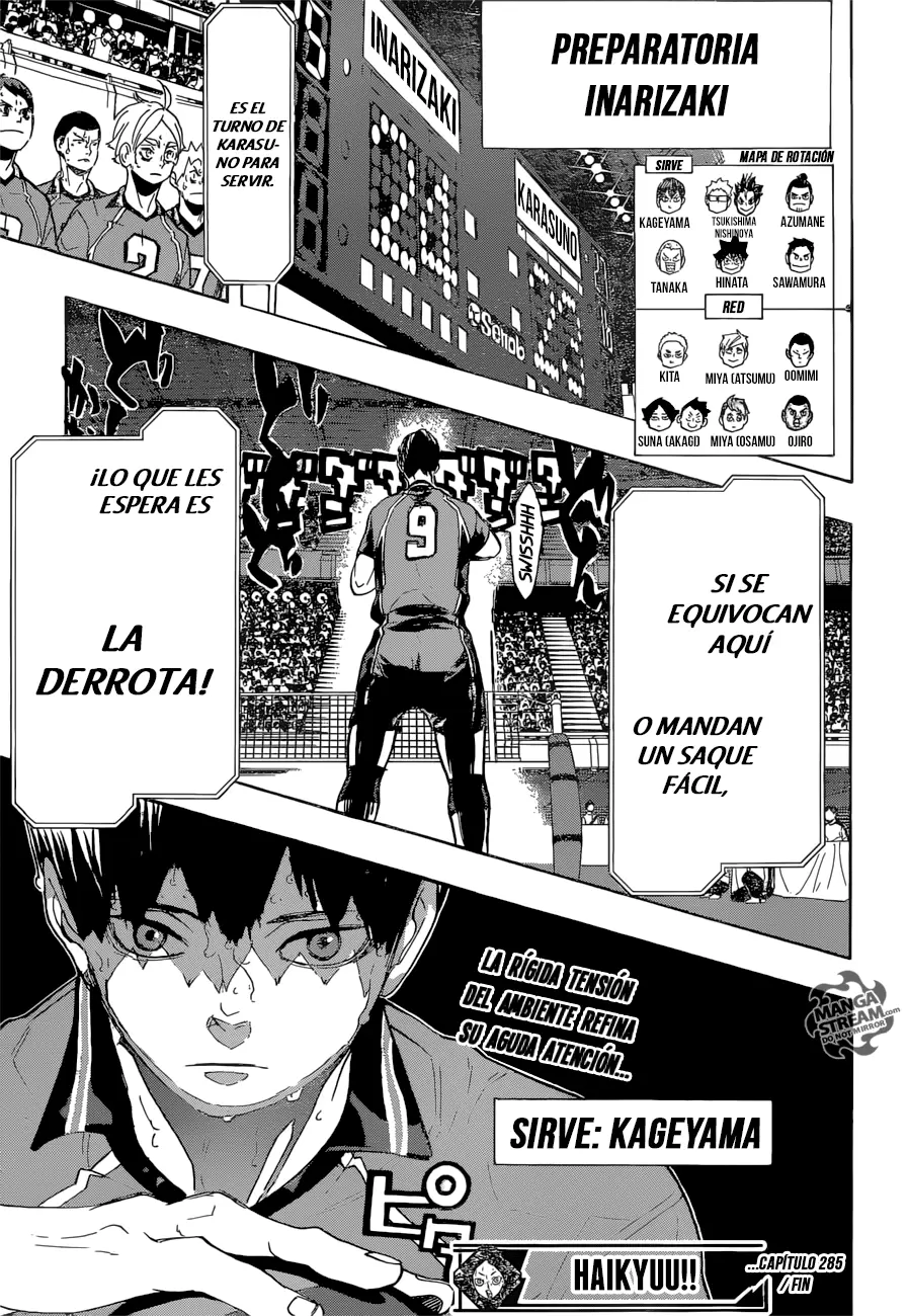 Haikyuu!! capítulo 285, página 16