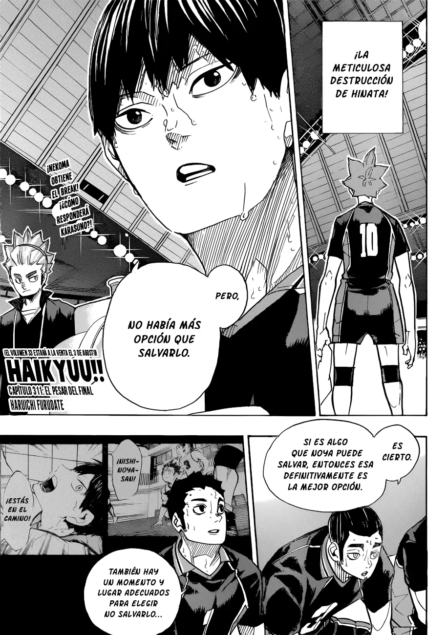 Haikyuu!! capítulo 311, página 2
