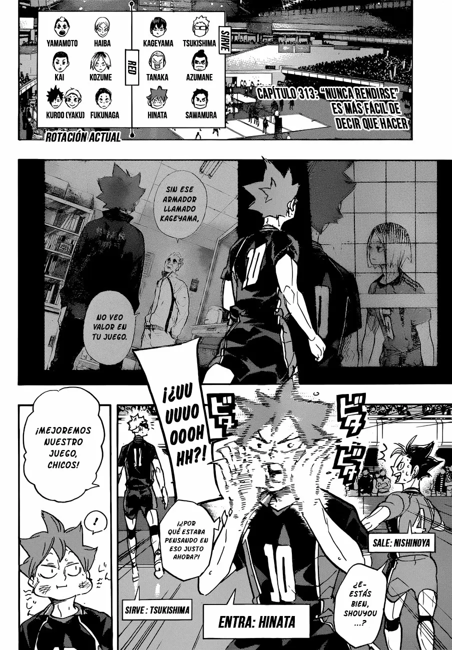 Haikyuu!! capítulo 313, página 3