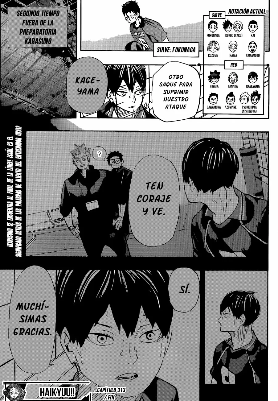 Haikyuu!! capítulo 313, página 19