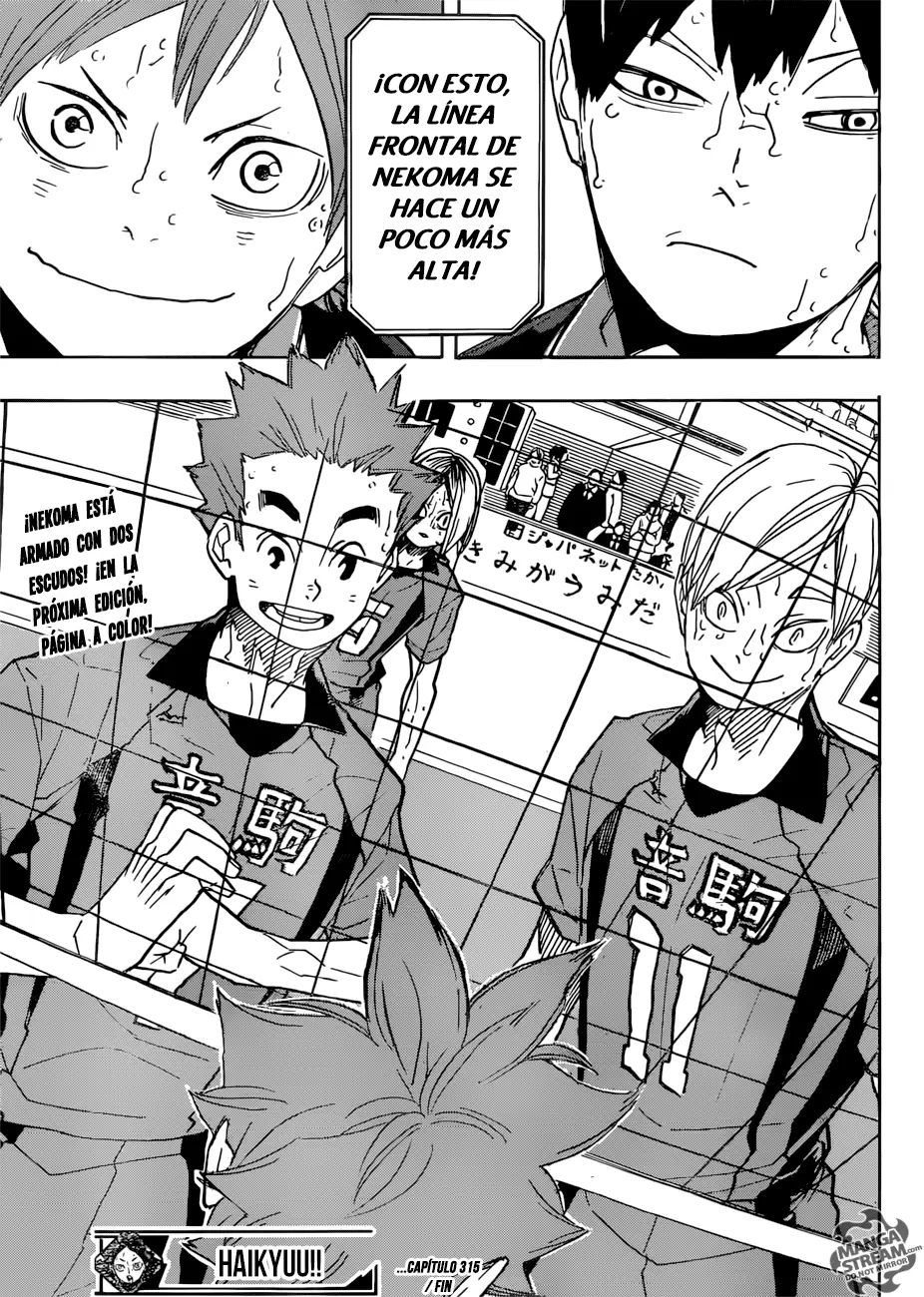 Haikyuu!! capítulo 315, página 18