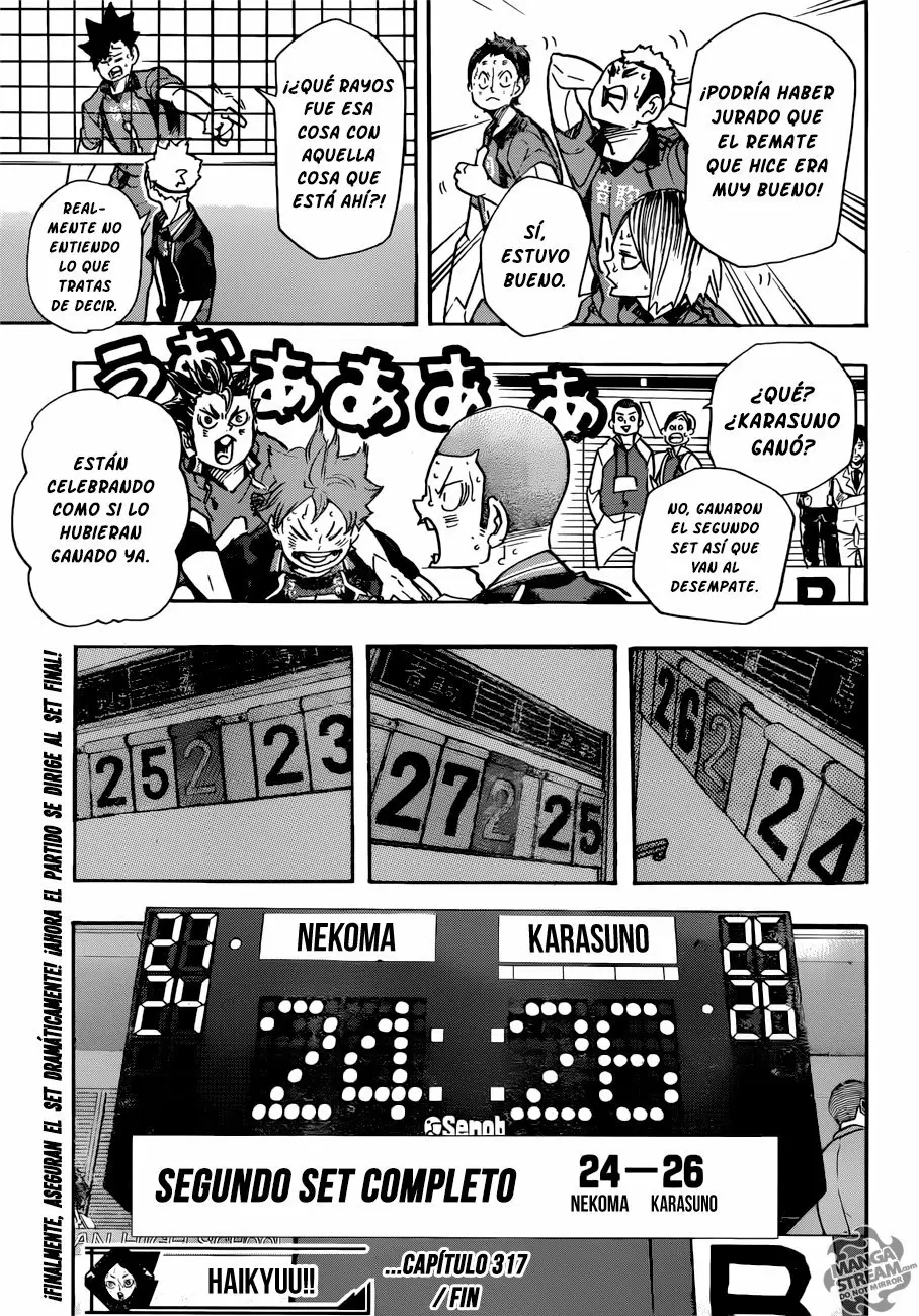 Haikyuu!! capítulo 317, página 18
