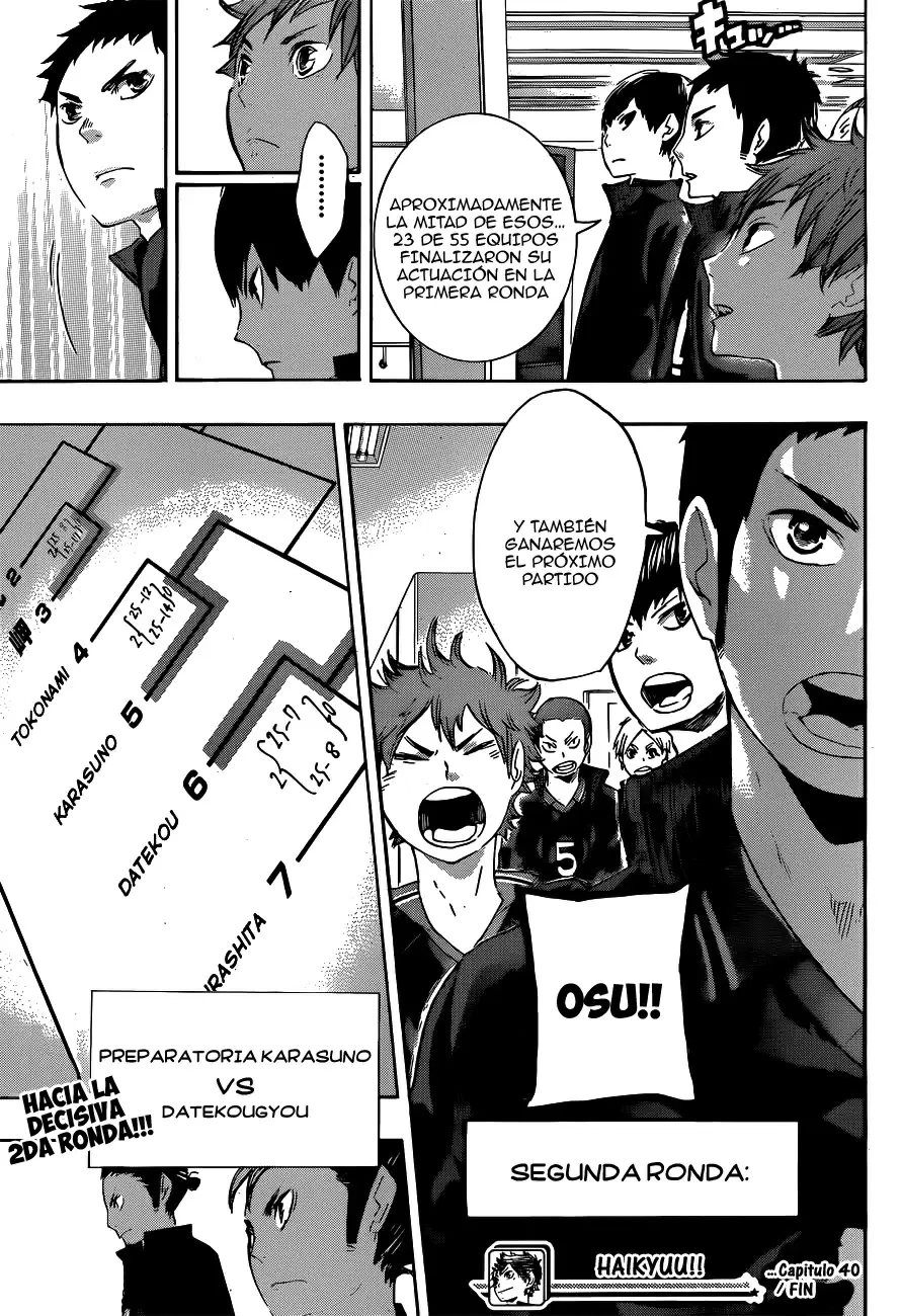 Haikyuu!! capítulo 40, página 19