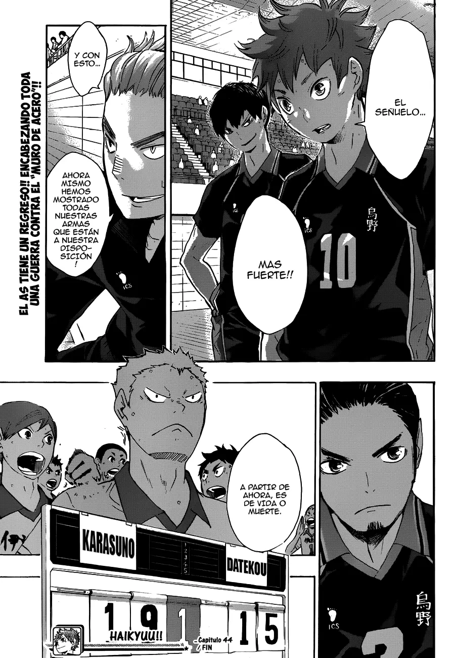 Haikyuu!! capítulo 44, página 19