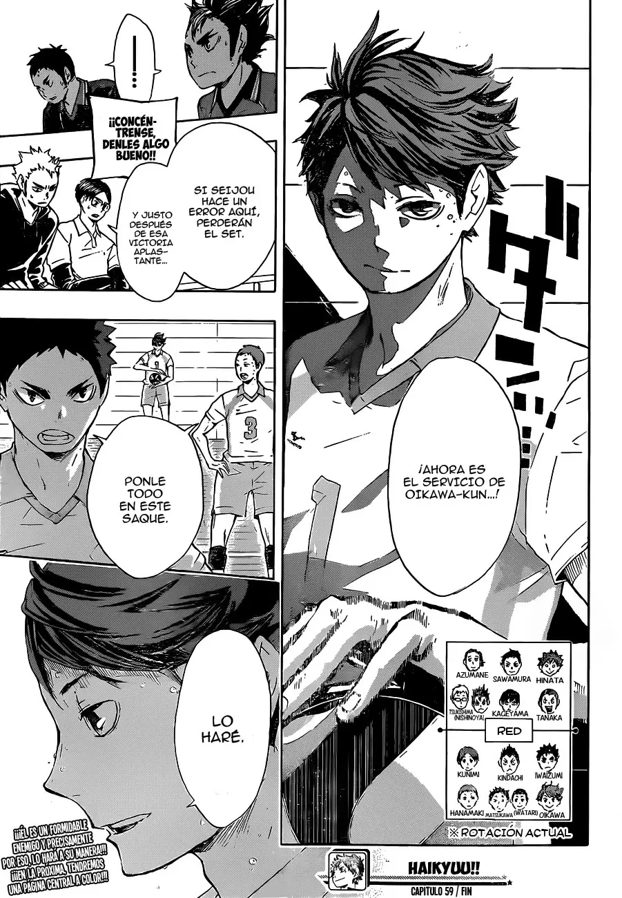 Haikyuu!! capítulo 59, página 18