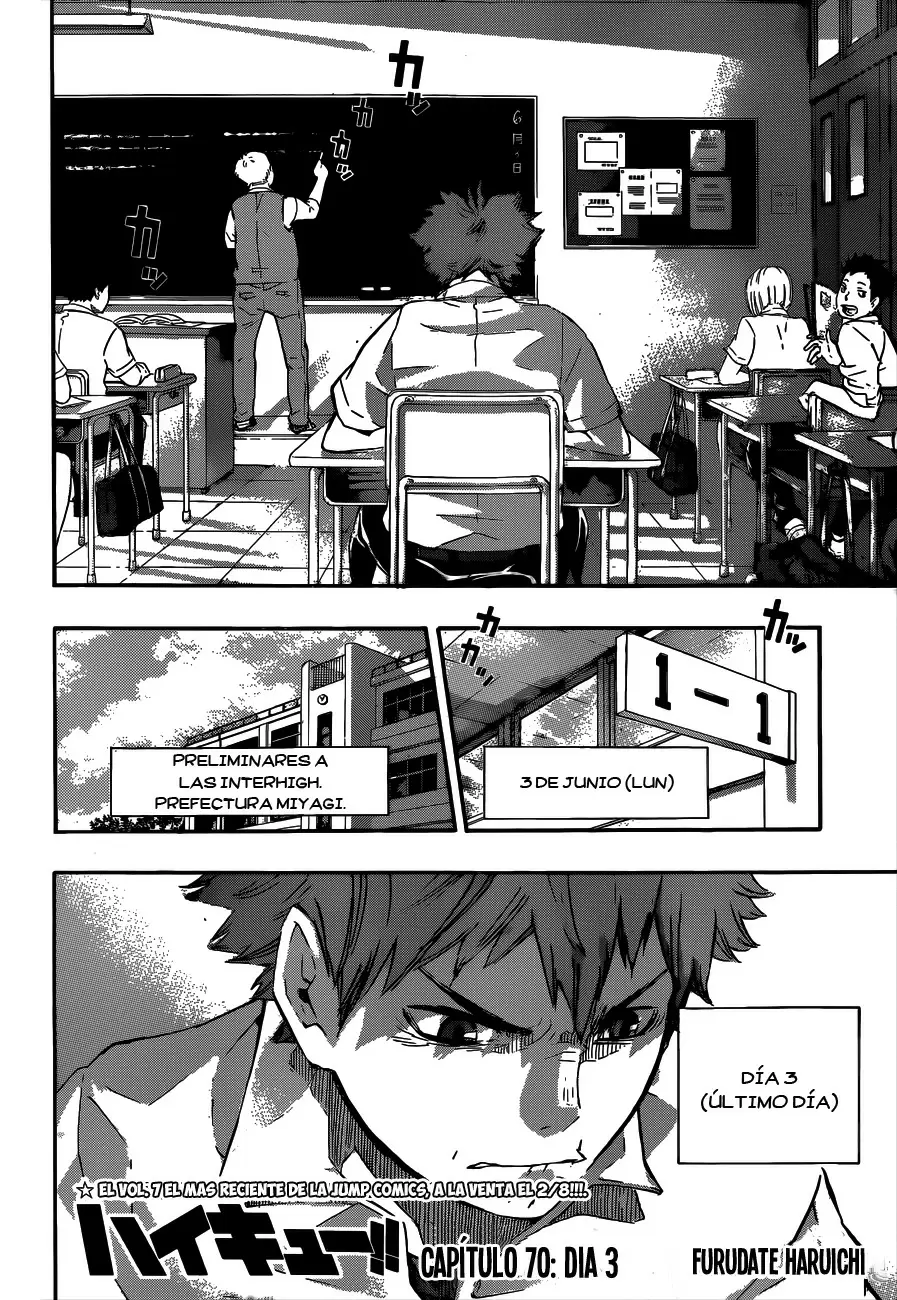 Haikyuu!! capítulo 70, página 2