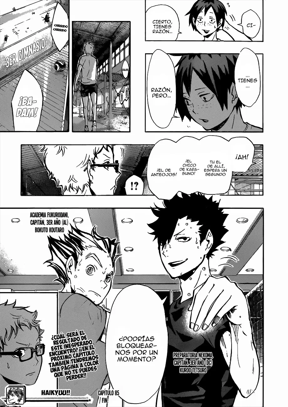 Haikyuu!! capítulo 85, página 19