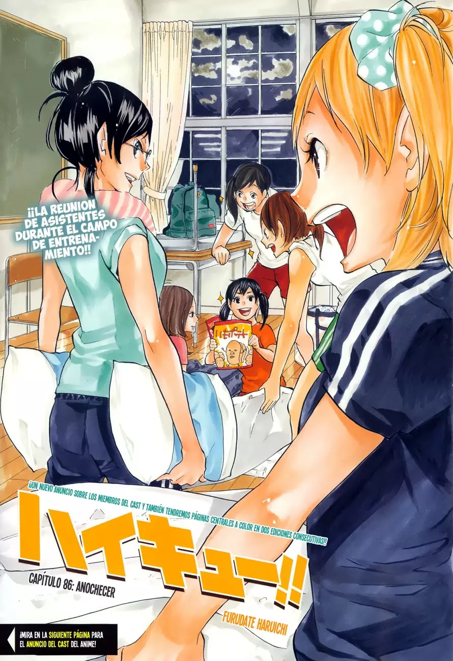 Haikyuu!! capítulo 86, página 1