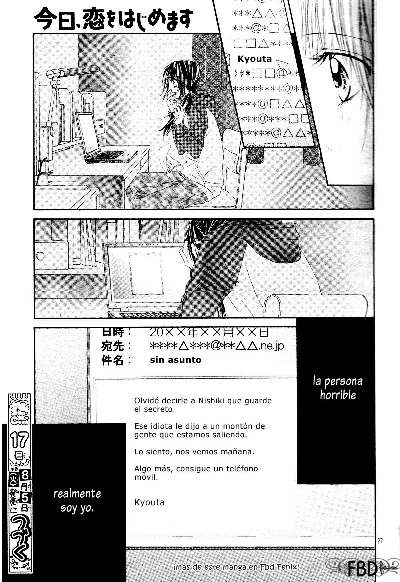 Kyou, Koi wo Hajimemasu capítulo 21, página 28