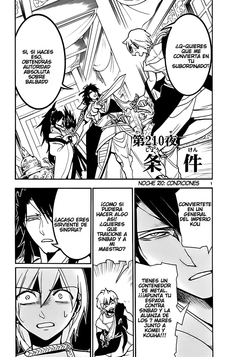 Magi - Labyrinth of Magic capítulo 210, página 1