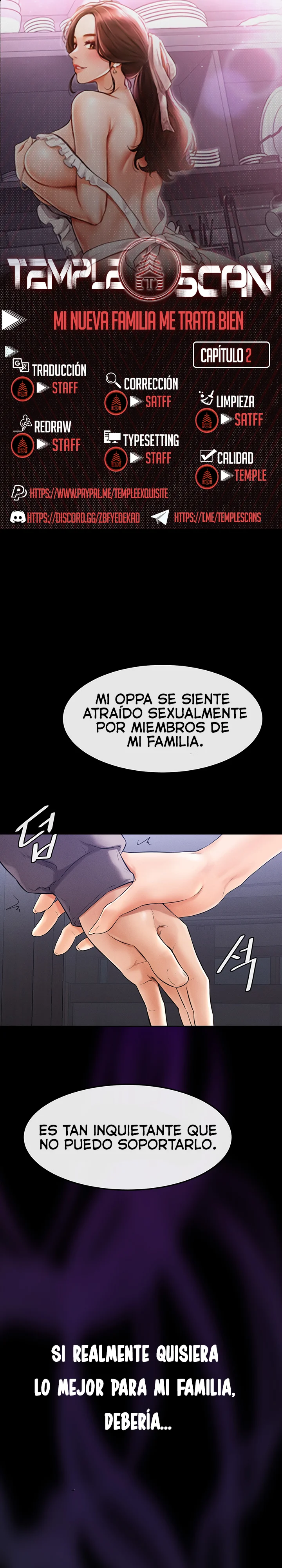 Mi nueva familia me trata bien capítulo 2, página 1