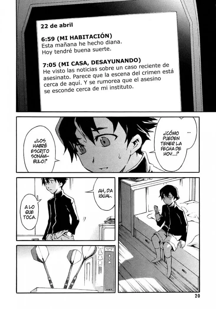 Mirai Nikki capítulo 1, página 21