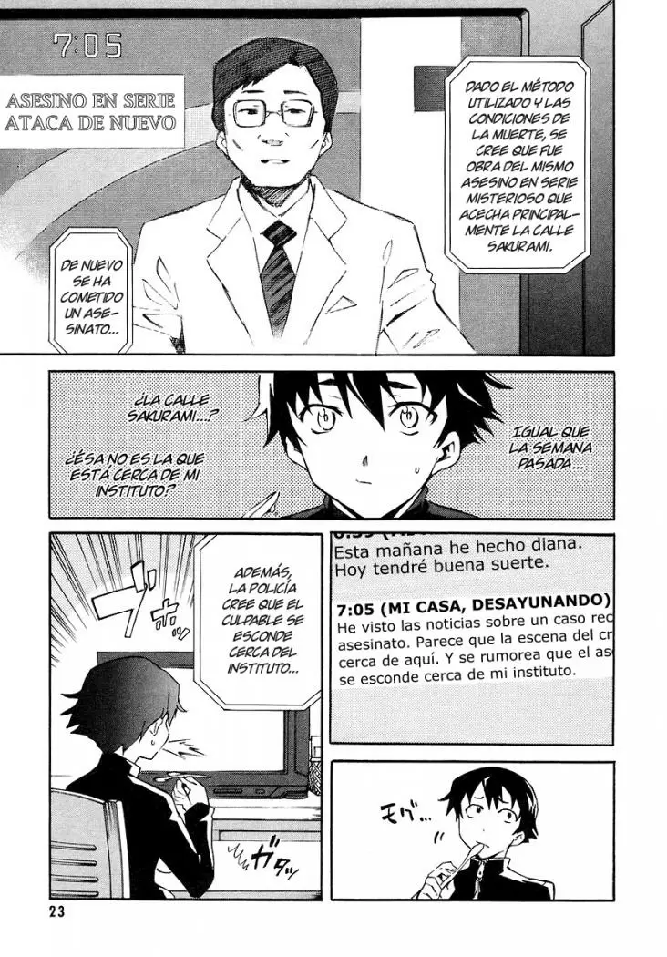 Mirai Nikki capítulo 1, página 24