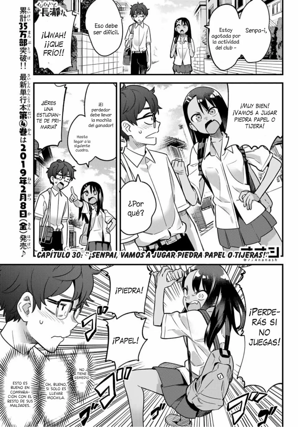 Please don't bully me, Nagatoro capítulo 31, página 3
