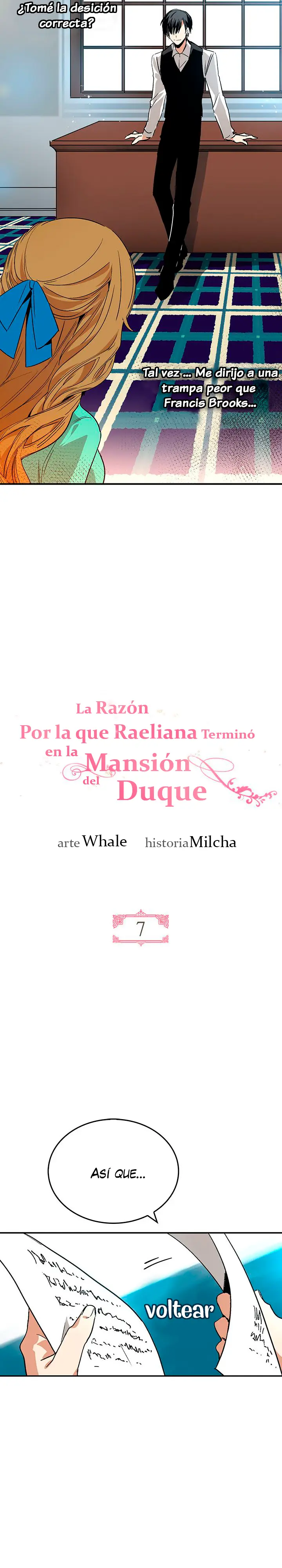 La razón por la cual Raeliana terminó en la mansión del duque capítulo 7, página 6