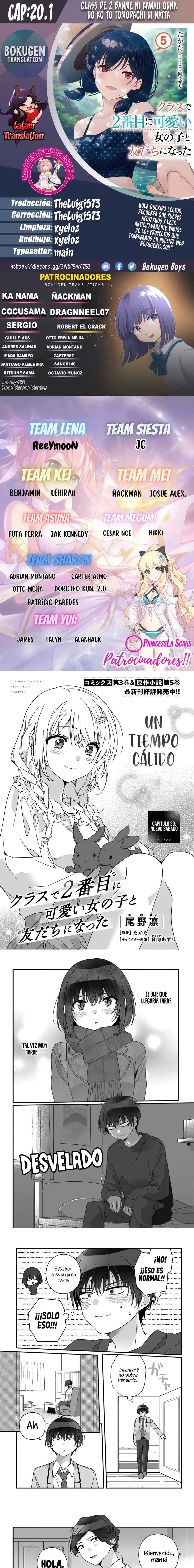 Class de 2-banme ni Kawaii Onnanoko to Tomodachi ni Natta capítulo 20.1, página 1
