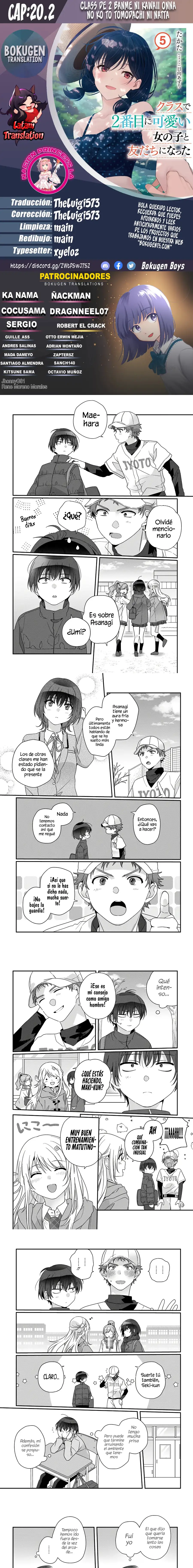 Class de 2-banme ni Kawaii Onnanoko to Tomodachi ni Natta capítulo 20.2, página 1