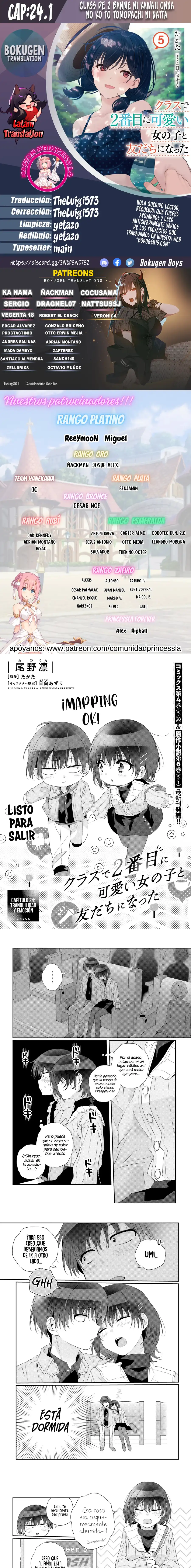 Class de 2-banme ni Kawaii Onnanoko to Tomodachi ni Natta capítulo 24.1, página 1
