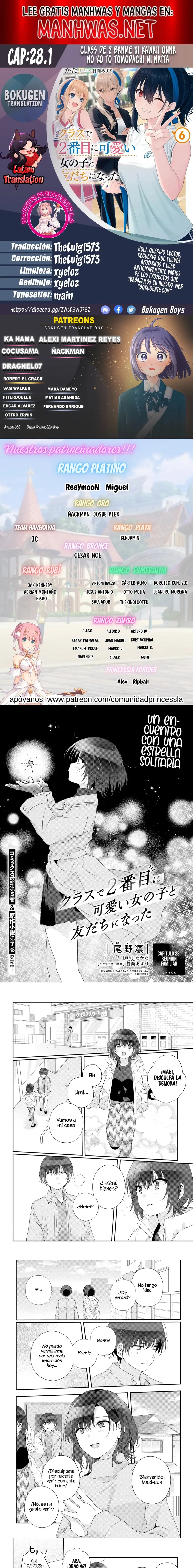 Class de 2-banme ni Kawaii Onnanoko to Tomodachi ni Natta capítulo 28.1, página 1